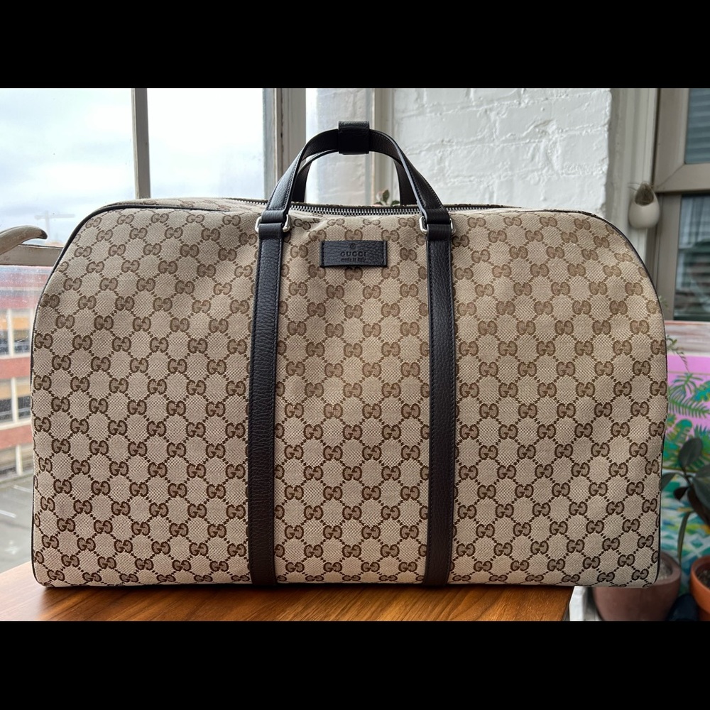 Gucci GG Canvas Duffel Bag - Beige/Ebony
